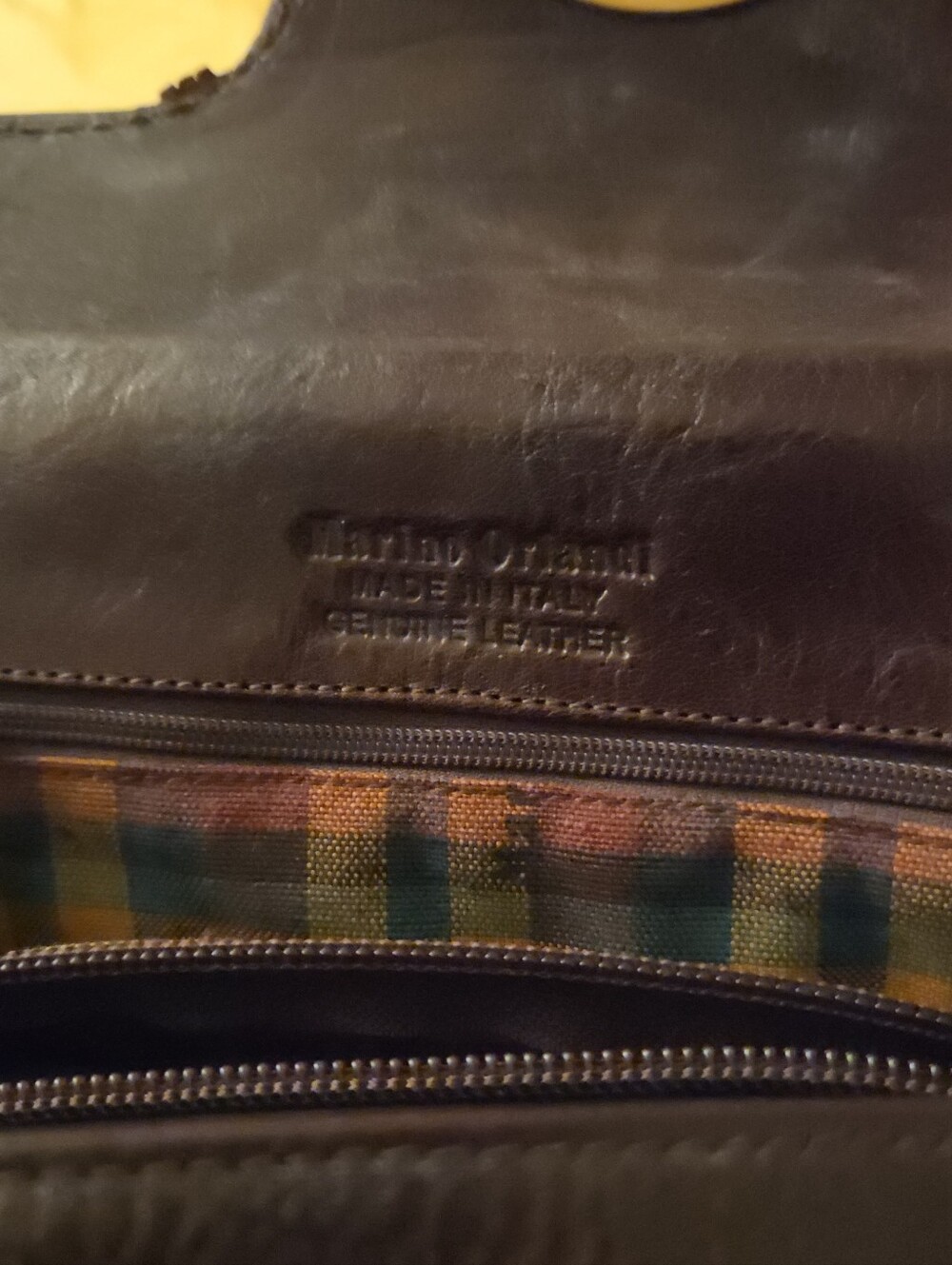 Marino ORLANDI Genuine Italian Chocolate Leather Satchel--Perfect For Fall!
